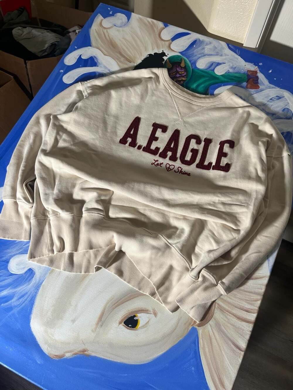 American Eagle Let Shine Graphic Sweatshirt Size Small